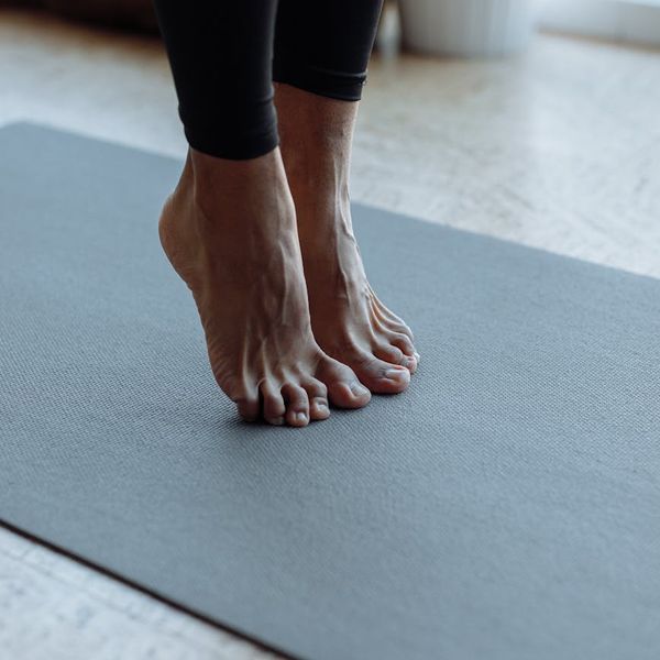 Person finding balance and tranquility through focused movement.